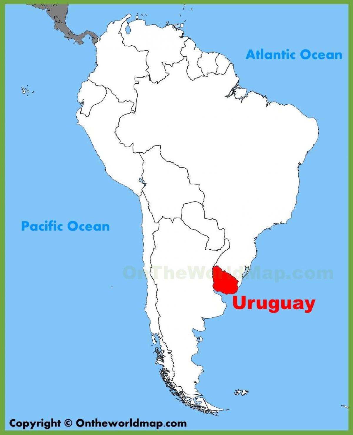 خريطة أمريكا الجنوبية أوروغواي