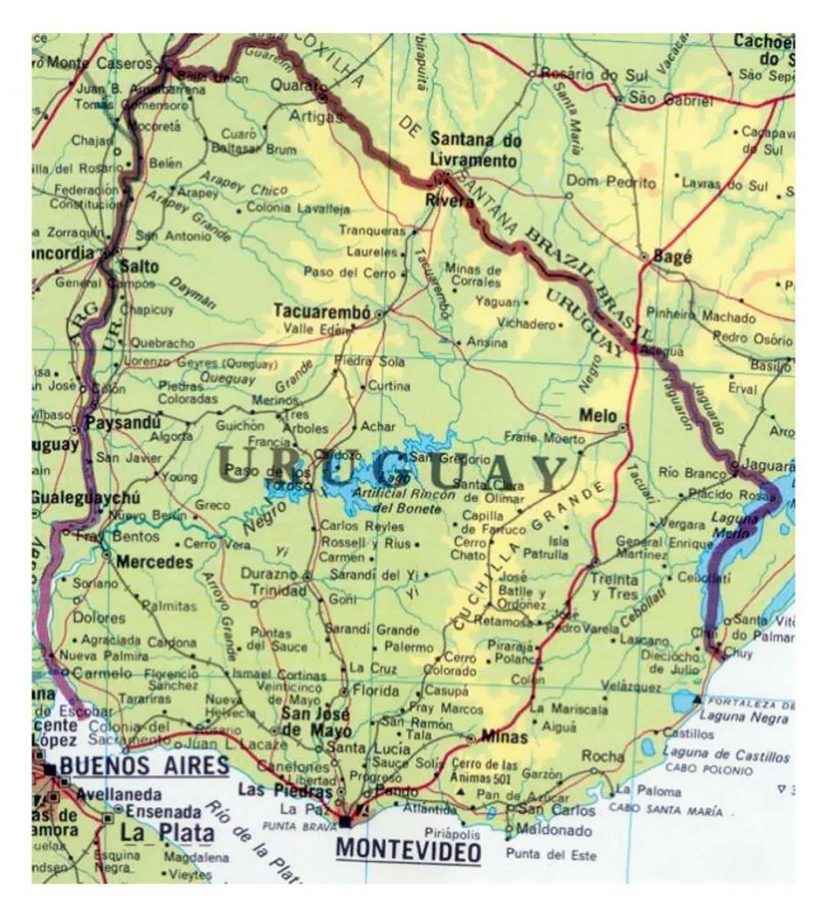 خريطة أوروغواي