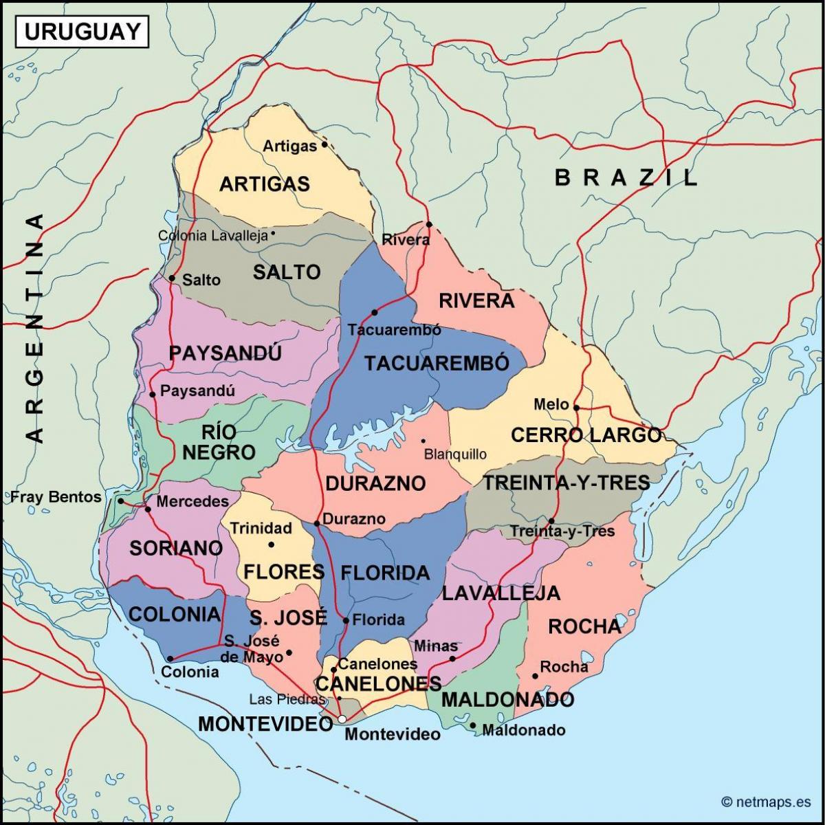خريطة مالدونادو أوروغواي